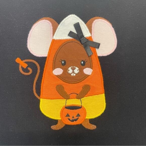 Gymboree Candy Corn Embroidered Tee mouse pumpkin candy Size 8-10 girls top - Picture 3 of 5